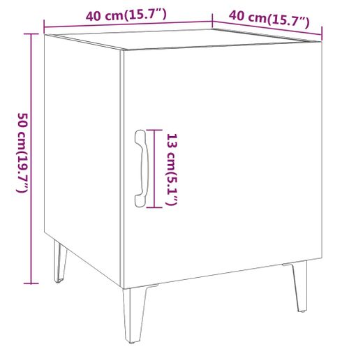 Table De Chevet Chêne Fumé Bois Contreplaqué