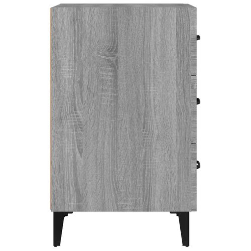 Table De Chevet Sonoma Gris 40x40x66 Cm Bois Contreplaqué