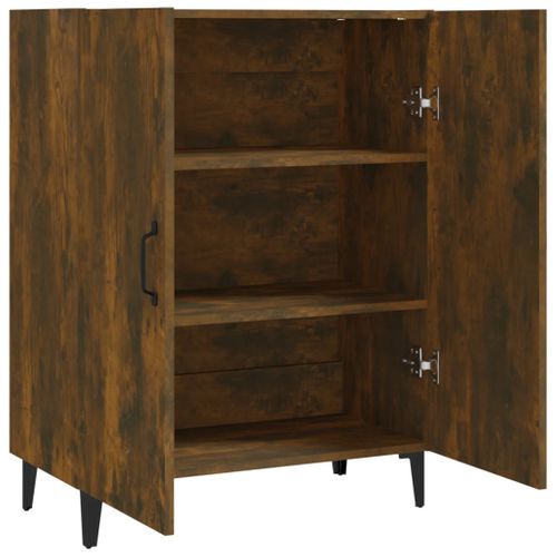 Buffet Chêne Fumé 70x34x90 Cm Bois Contreplaqué