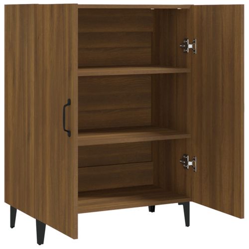 Buffet Chêne Marron 70x34x90 Cm Bois Contreplaqué