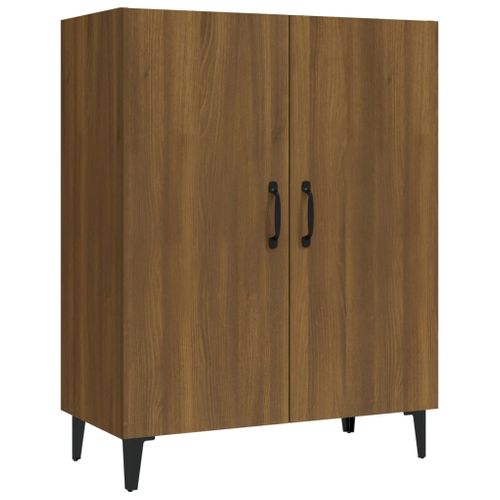 Buffet Chêne Marron 70x34x90 Cm Bois Contreplaqué