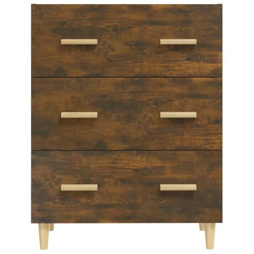 Buffet Chêne Fumé 70x34x90 Cm Bois Contreplaqué