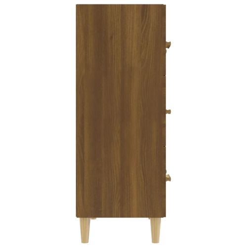 Buffet Chêne Marron 70x34x90 Cm Bois Contreplaqué