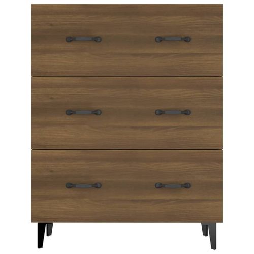 Buffet Chêne Marron 69,5x34x90 Cm Bois Contreplaqué