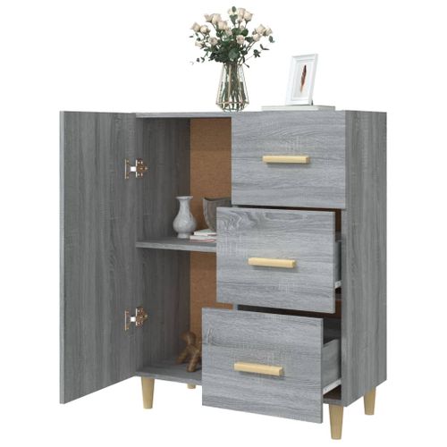 Buffet Sonoma Gris 69,5x34x90 Cm Bois Contreplaqué