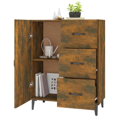 Buffet Chêne Fumé 69,5x34x90 Cm Bois Contreplaqué