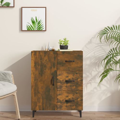 Buffet Chêne Fumé 69,5x34x90 Cm Bois Contreplaqué