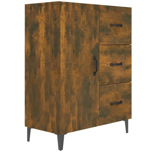 Buffet Chêne Fumé 69,5x34x90 Cm Bois Contreplaqué