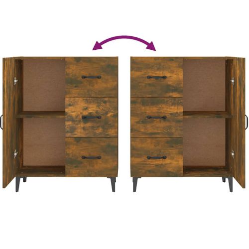 Buffet Chêne Fumé 69,5x34x90 Cm Bois Contreplaqué