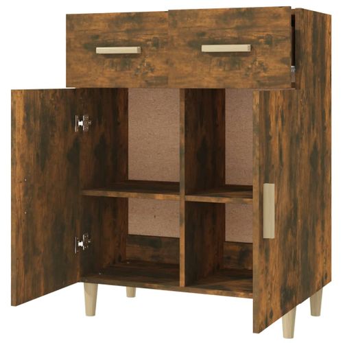 Buffet Chêne Fumé 69,5x34x89 Cm Bois Contreplaqué