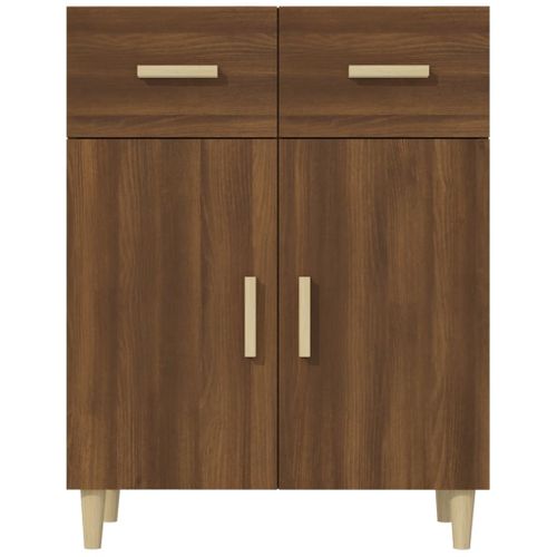 Buffet Chêne Marron 69,5x34x89 Cm Bois Contreplaqué