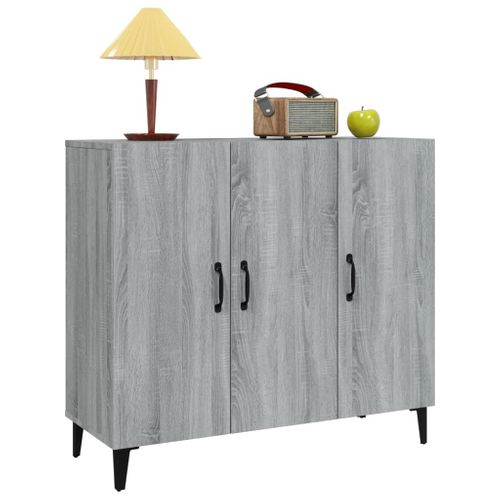 Buffet Sonoma Gris 90x34x80 Cm Bois Contreplaqué