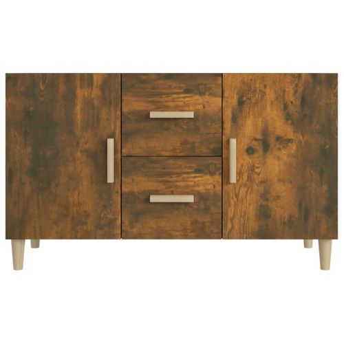 Buffet Chêne Fumé 100x36x60 Cm Bois Contreplaqué