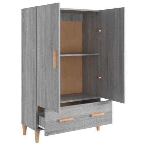 Buffet Sonoma Gris 70x31x115 Cm Bois Contreplaqué