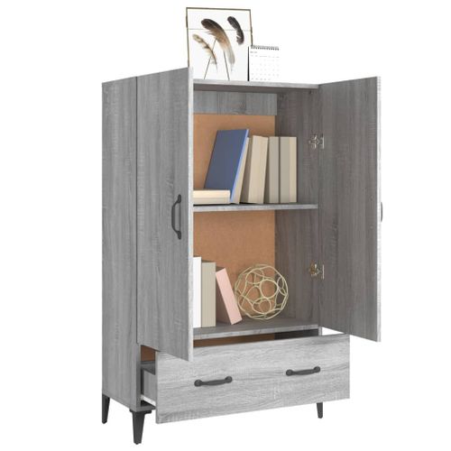 Buffet Sonoma Gris 70x31x115 Cm Bois Contreplaqué
