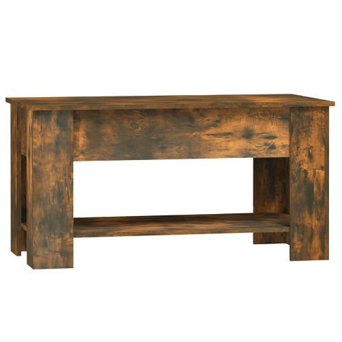 Table Basse Chêne Fumé 101x49x52 Cm Bois Contreplaqué