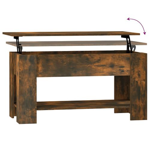 Table Basse Chêne Fumé 101x49x52 Cm Bois Contreplaqué