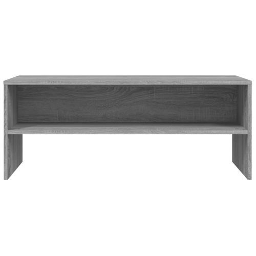 Meuble TV Sonoma Gris 100x40x40 Cm Bois Contreplaqué