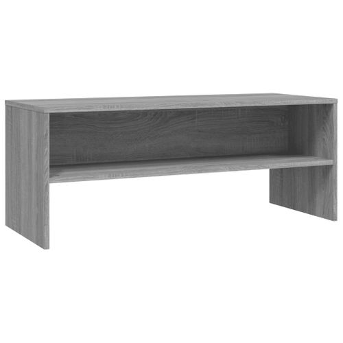 Meuble TV Sonoma Gris 100x40x40 Cm Bois Contreplaqué