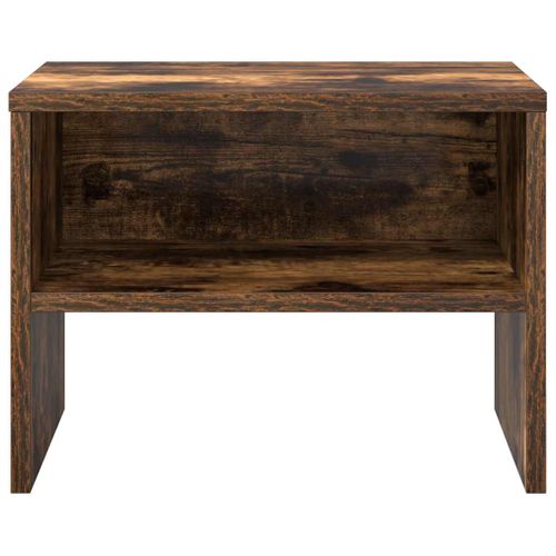 Table De Chevet Chêne Fumé 40x30x30 Cm Bois Contreplaqué