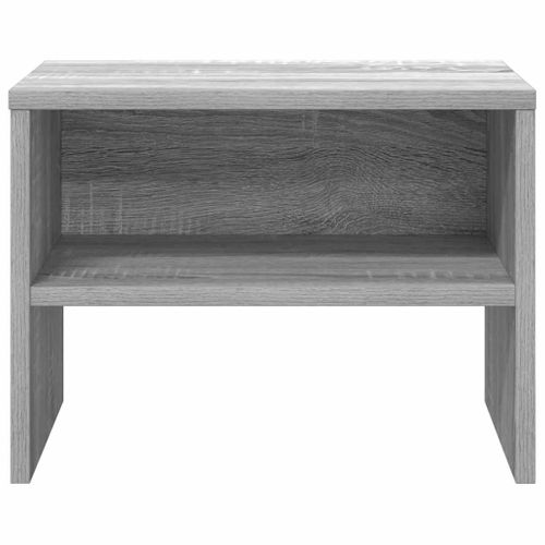 Table De Chevet Sonoma Gris 40x30x30 Cm Bois Contreplaqué