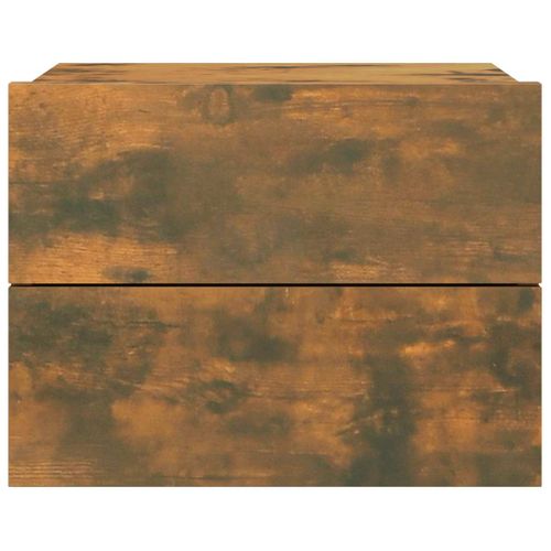 Table De Chevet Chêne Fumé 40x30x30 Cm Bois Contreplaqué