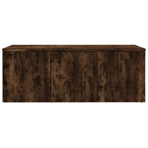 Meuble TV Chêne Fumé 80x34x30 Cm Bois Contreplaqué