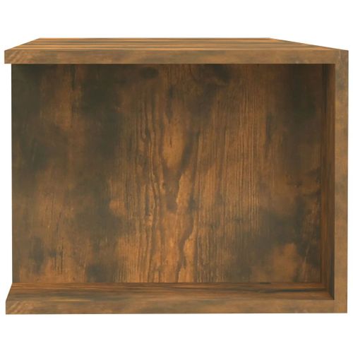 Meuble TV Avec Lumières LED Chêne Fumé 135x39x30 Cm