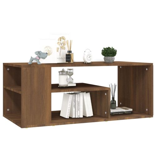 Table Basse Chêne Marron 100x50x40 Cm Bois Contreplaqué