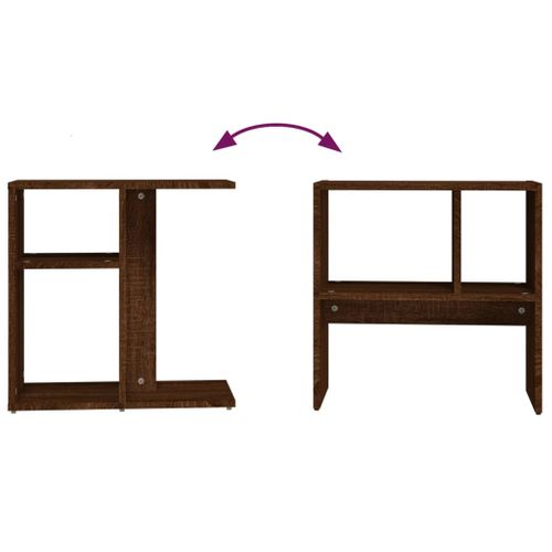 Table D'appoint Chêne Marron 50x30x50 Cm Bois Contreplaqué