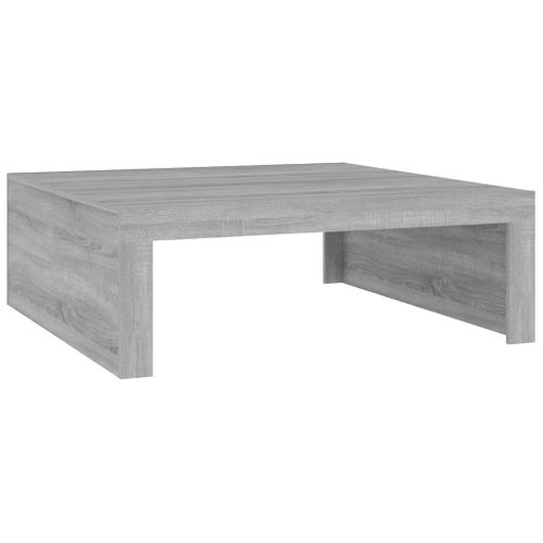 Table Basse Sonoma Gris 100x100x35 Cm Bois Contreplaqué