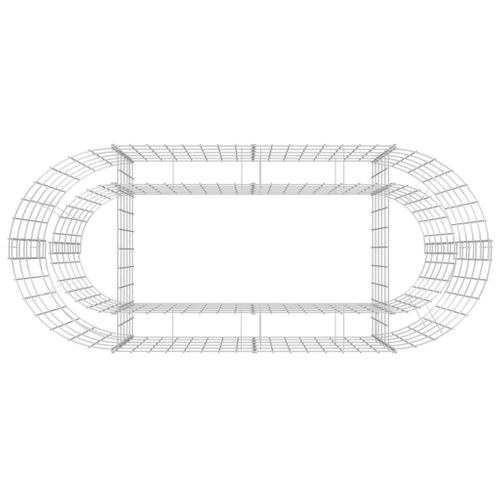 Jardinière à Gabion Fer Galvanisé 120x50x50 Cm