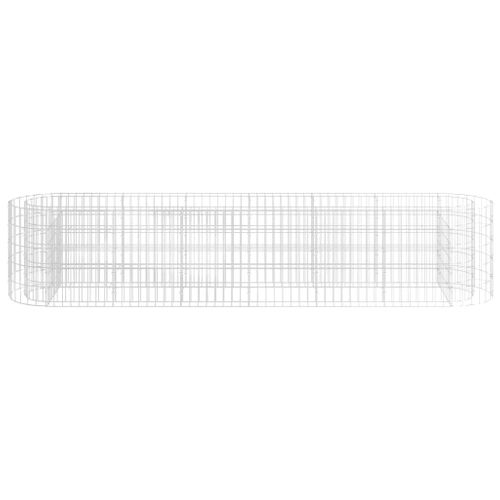 Jardinière à Gabion Fer Galvanisé 260x50x50 Cm