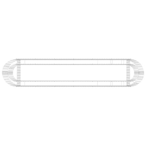 Jardinière à Gabion Fer Galvanisé 260x50x50 Cm