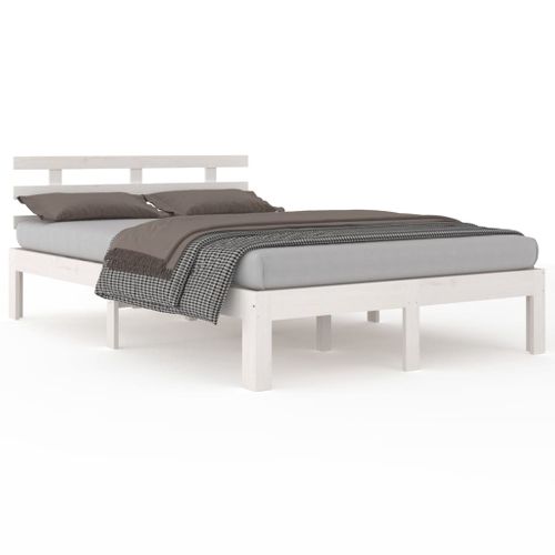 Cadre De Lit Sans Matelas Blanc 140x190 Cm