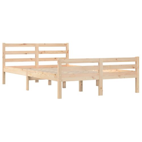Cadre De Lit Sans Matelas Bois Massif 135x190 Cm