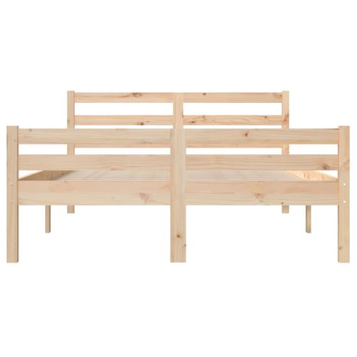 Cadre De Lit Sans Matelas Bois Massif 135x190 Cm