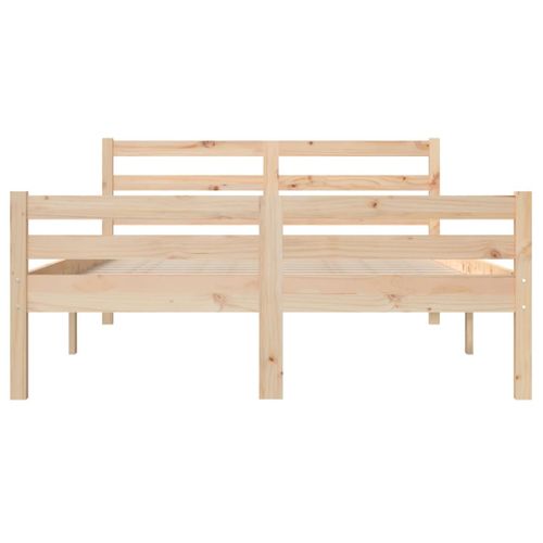 Cadre De Lit Sans Matelas Bois Massif 140x190 Cm