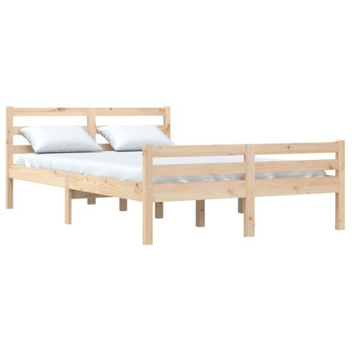 Cadre De Lit Sans Matelas Bois Massif 160x200 Cm