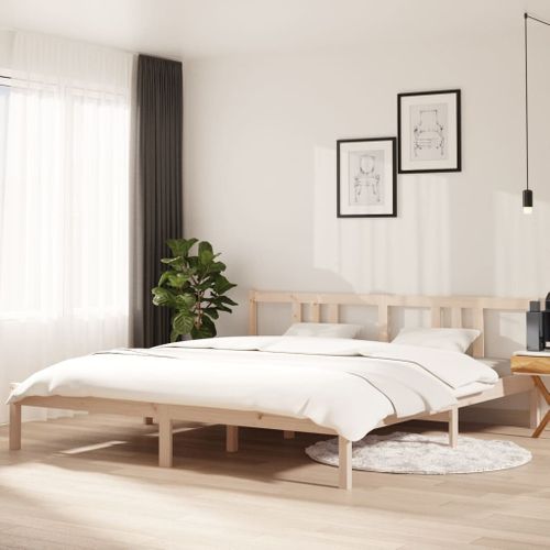 Cadre De Lit Sans Matelas Bois Massif 180x200 Cm