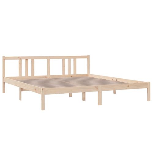Cadre De Lit Sans Matelas Bois Massif 180x200 Cm