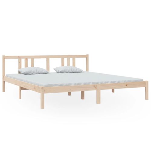 Cadre De Lit Sans Matelas Bois Massif 180x200 Cm