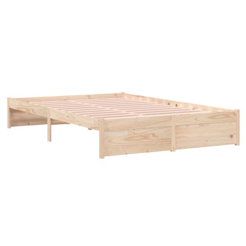 Cadre De Lit Sans Matelas Bois Massif 120x200 Cm