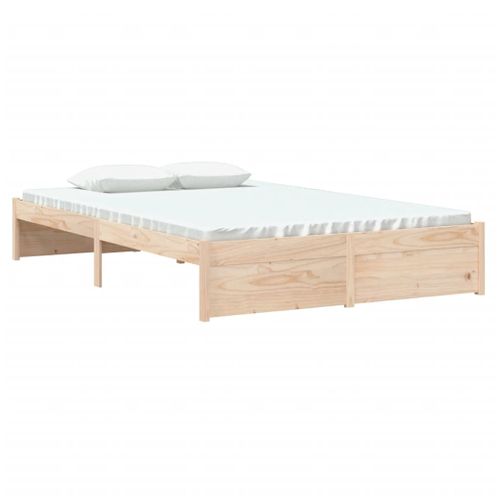 Cadre De Lit Sans Matelas Bois Massif 120x200 Cm