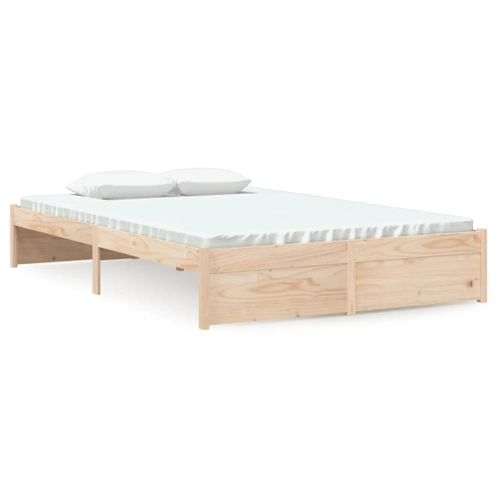 Cadre De Lit Sans Matelas Bois Massif 120x200 Cm