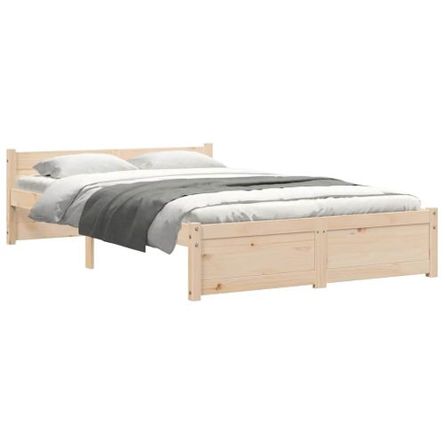 Cadre De Lit Sans Matelas Bois Massif 120x200 Cm