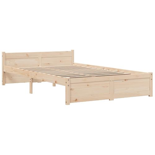 Cadre De Lit Sans Matelas Bois Massif 120x200 Cm