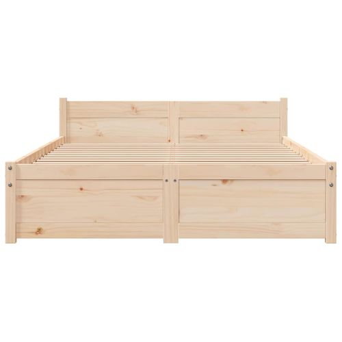 Cadre De Lit Sans Matelas Bois Massif 120x200 Cm