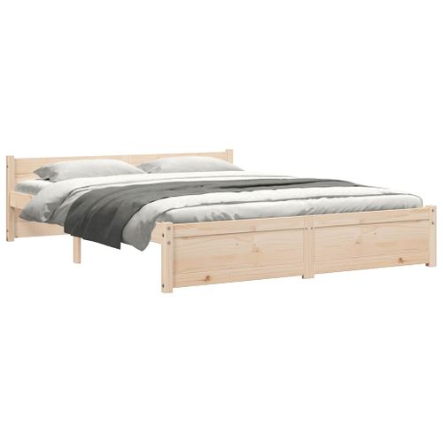 Cadre De Lit Sans Matelas Bois Massif 160x200 Cm