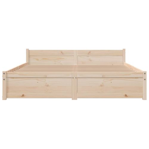 Cadre De Lit Sans Matelas Bois Massif 160x200 Cm